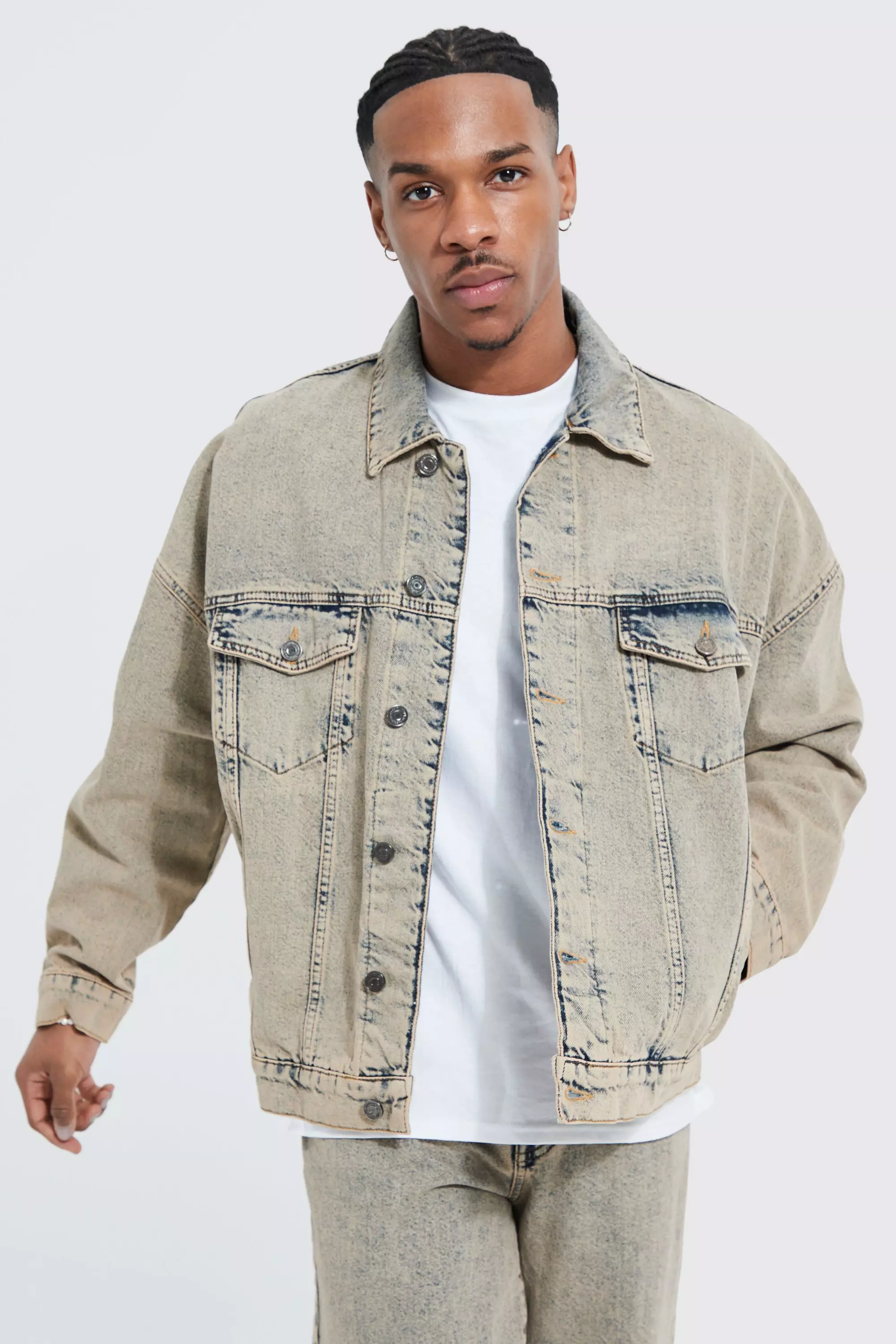 Oversized Jean Jacket | boohooMAN USA